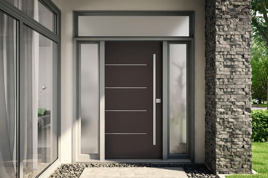 Porte d’entrée acier moderne